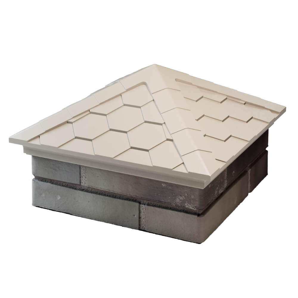 Колпак Zking Эверест Бежевый на столб 1.5х1.5 кирпича (390х390мм) в Кисловодске фото