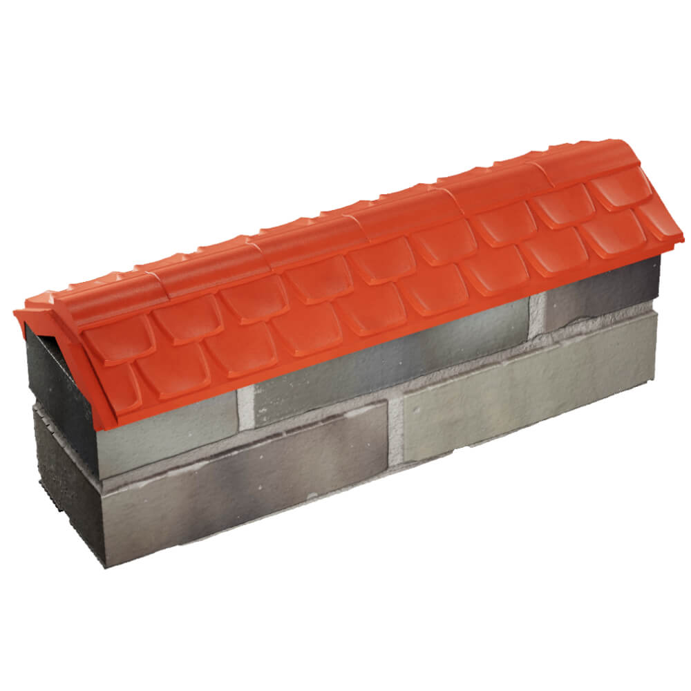 Парапет Zking Эльбрус Красный с посадкой на 0.5 кирпича (130мм) в Кисловодске фото