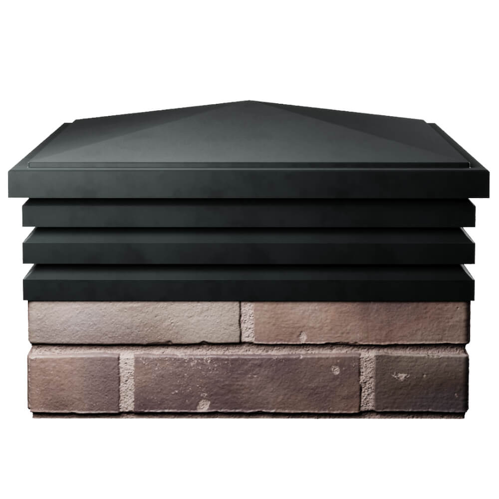 Колпак Zking Бона ХайТек Черный на столб 2х2 кирпича (513х513мм) Кисловодск фото