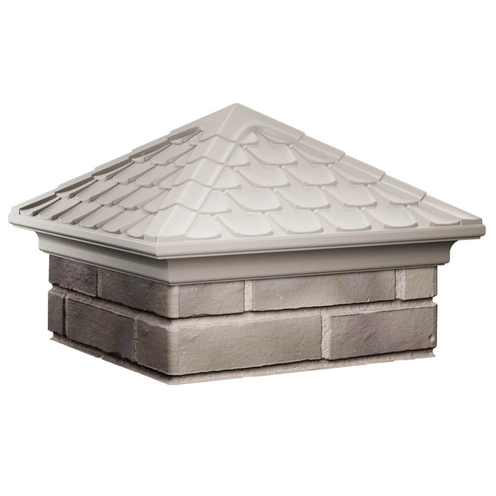 Колпак Zking Эльбрус Бежевый на столб 1.5х1.5 кирпича (385х385мм) в Кисловодске фото