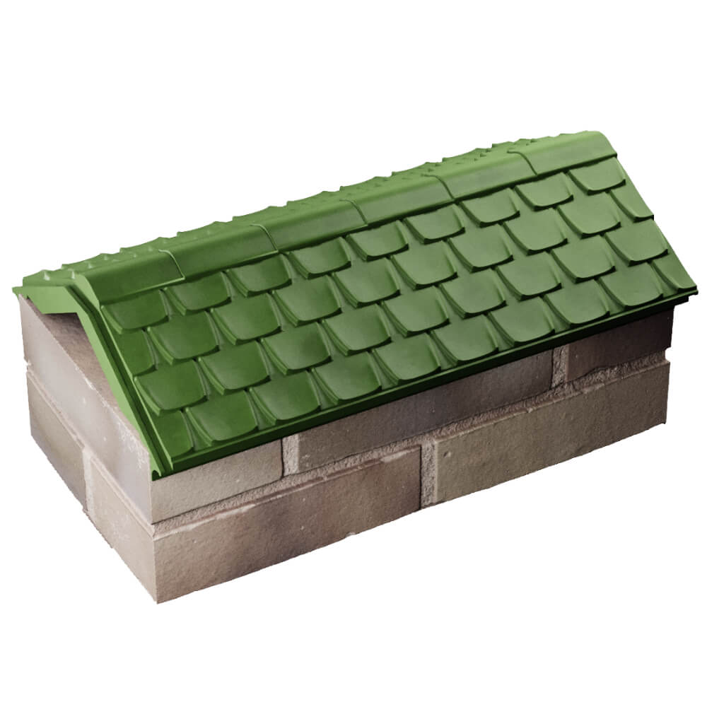 Парапет Zking Эльбрус Зеленый с посадкой на 1 кирпич (255мм) в Кисловодске фото