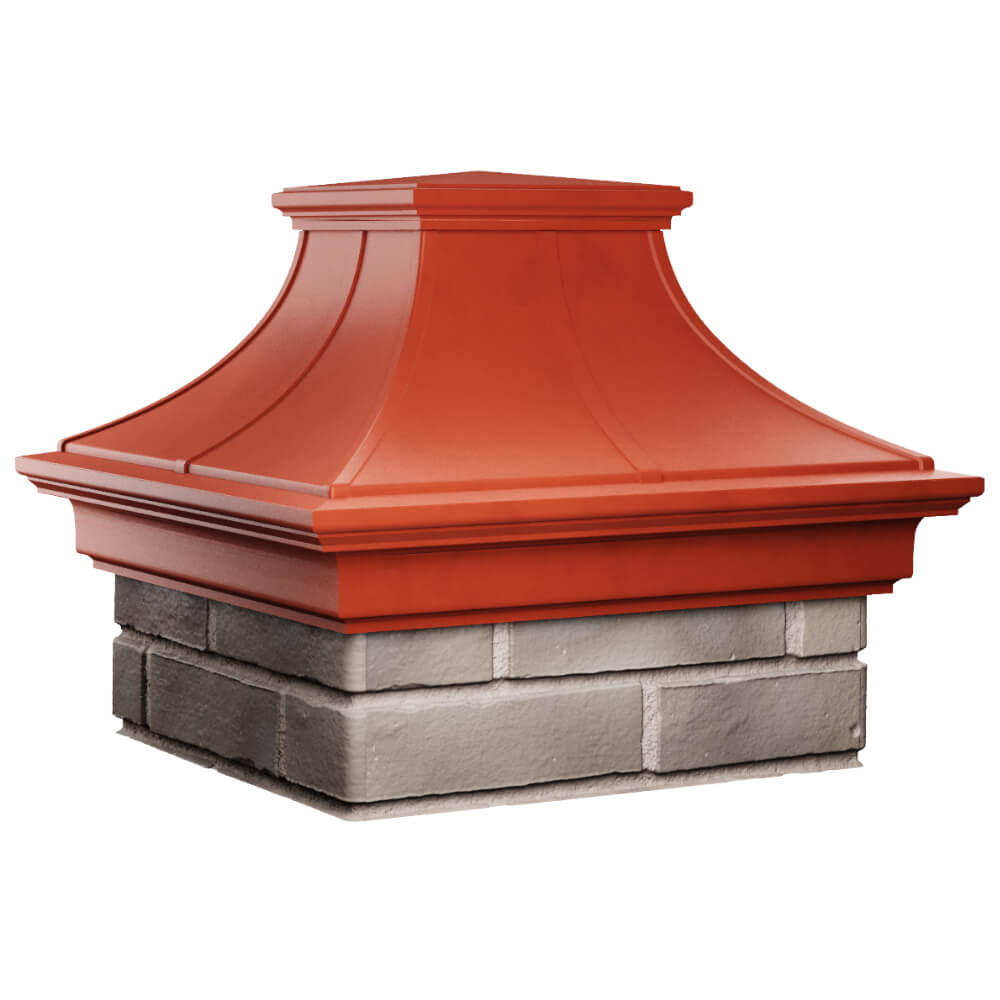 Колпак Zking Монблан Премиум Красный на столб 1.5х1.5 кирпича (385х385мм) в Кисловодске фото