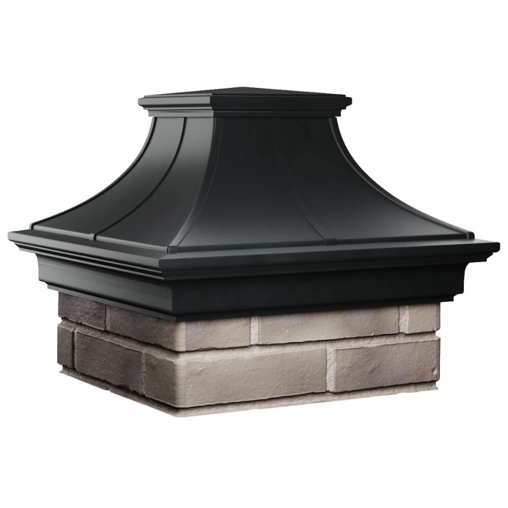 Колпак Zking Монблан Премиум Черный на столб 1.5х1.5 кирпича (385х385мм) в Кисловодске фото