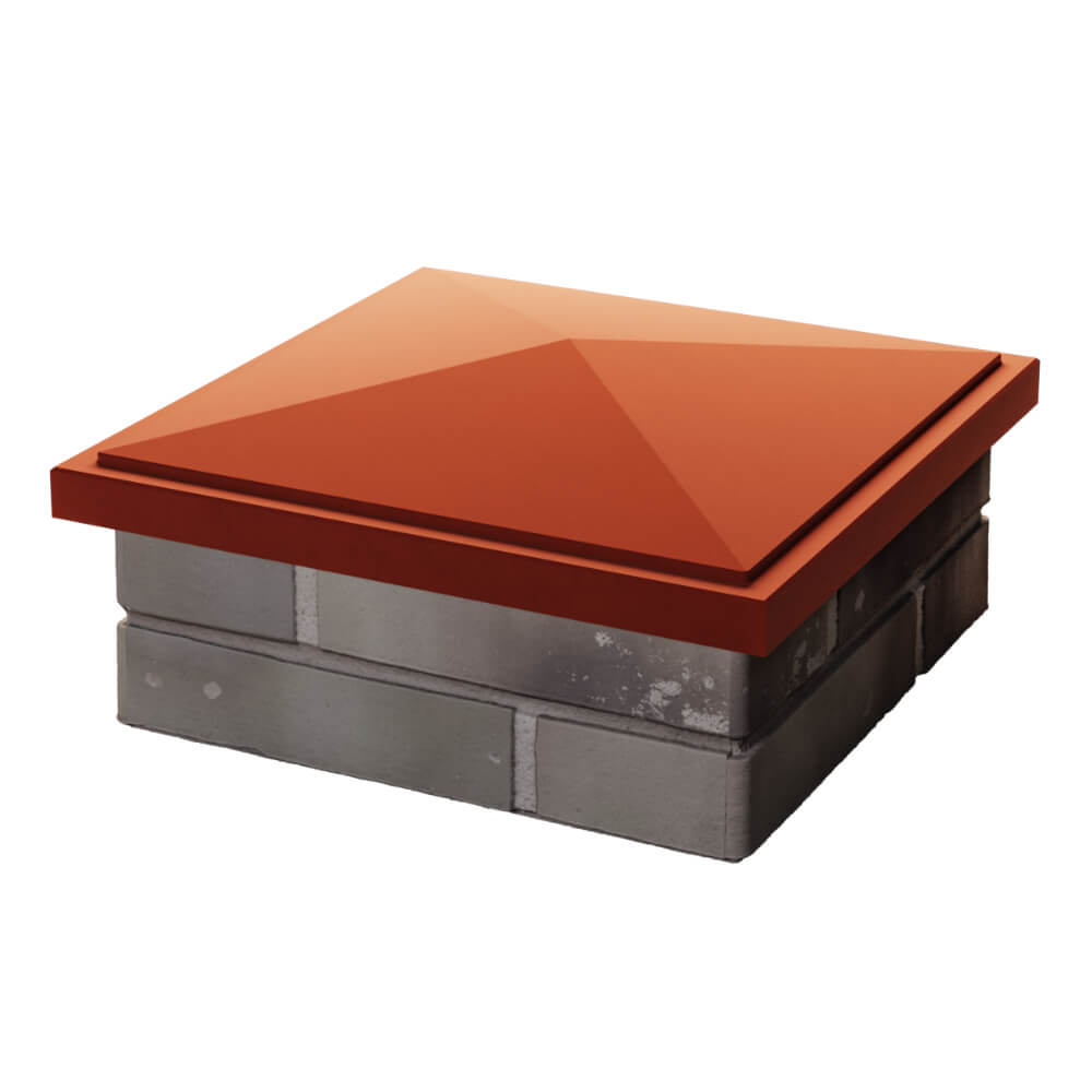 Колпак Zking БонаМоно Красный на столб 1.5х1.5 кирпича (385х385, 400х400мм) в Кисловодске фото