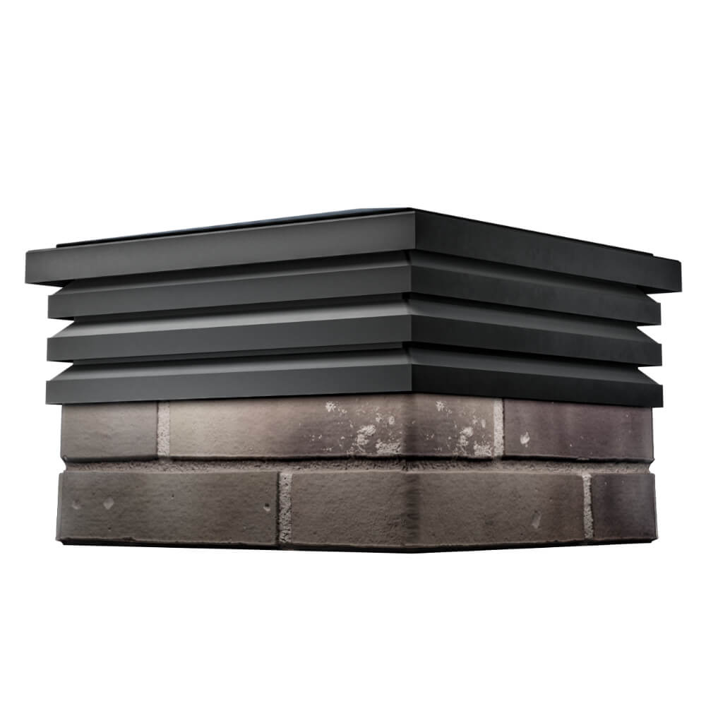 Колпак Zking Бона ХайТек Черный на столб 1.5х1.5 кирпича (385х385мм) в Кисловодске фото