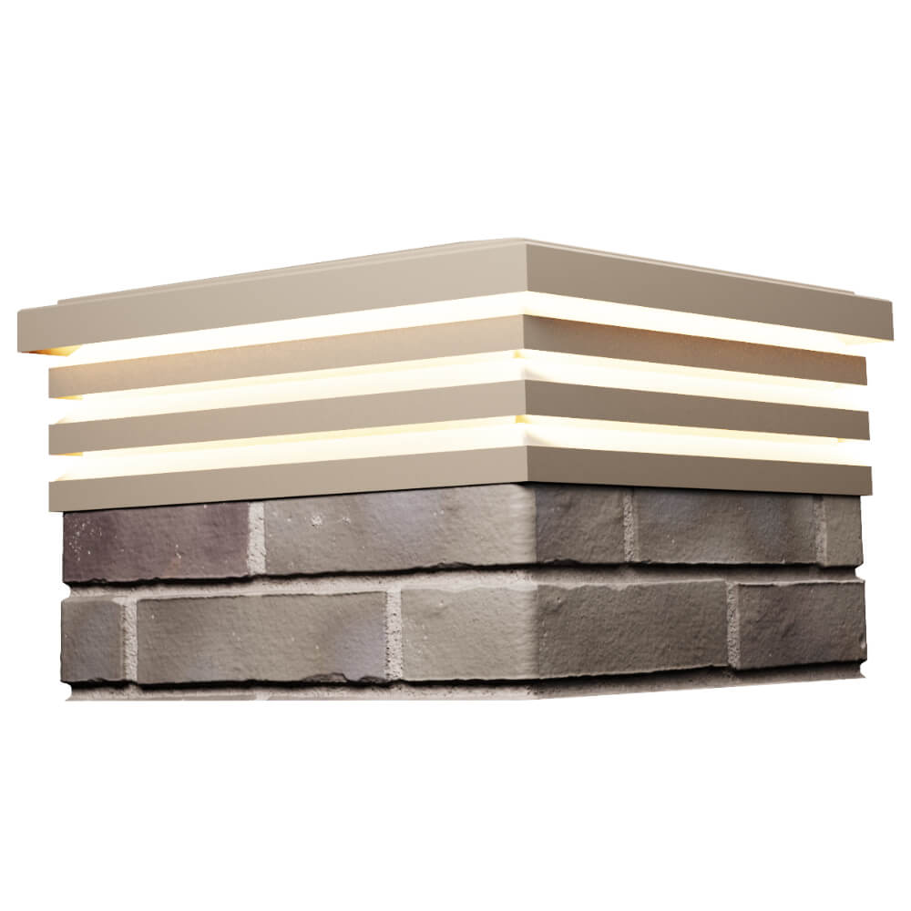 Колпак Zking Бона ХайТек Бежевый на столб 1.5х1.5 кирпича (385х385мм) с подсветкой в Кисловодске фото