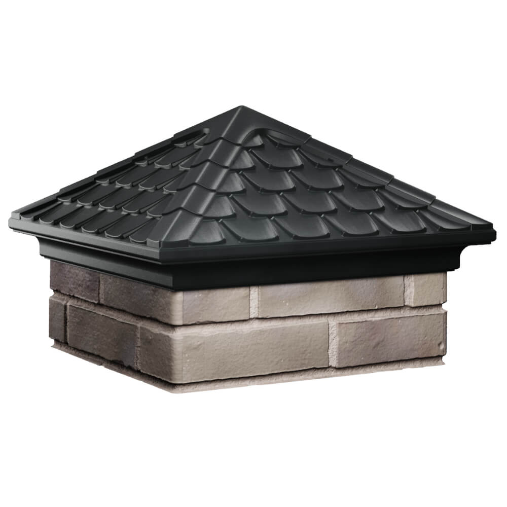 Колпак Zking Эльбрус Черный на столб 1.5х1.5 кирпича (385х385мм) в Кисловодске фото