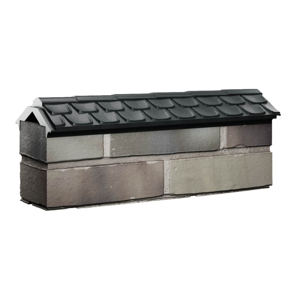 Парапет Zking Эльбрус Черный с посадкой на 0.5 кирпича (130мм) Кисловодск фото