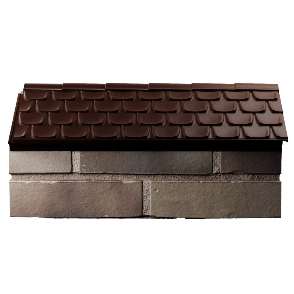 Парапет Zking Эльбрус Коричневый с посадкой на 1 кирпич (255мм) в Кисловодске фото