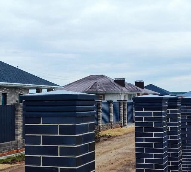 Колпак Zking Бона ХайТек Серый на столб 1.5х1.5 кирпича (385х385мм) в Кисловодске фото