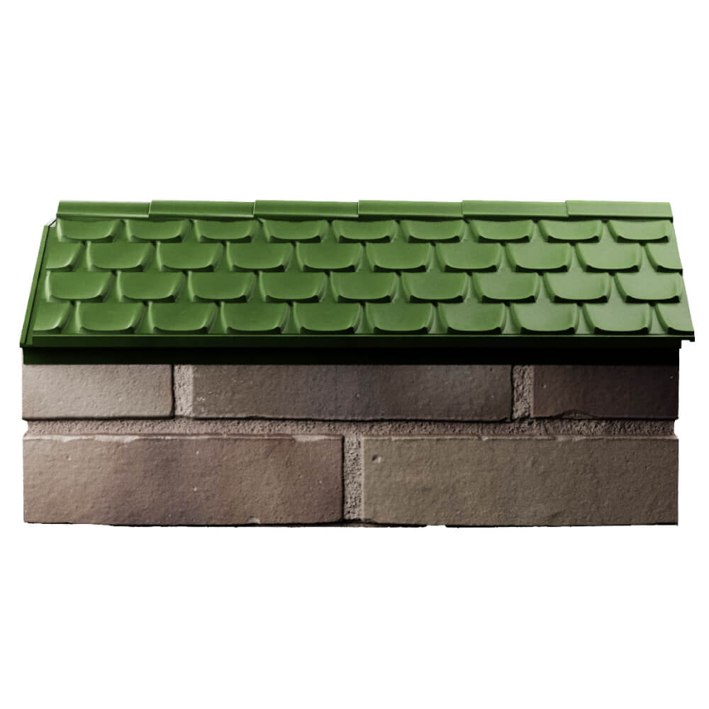 Парапет Zking Эльбрус Зеленый с посадкой на 1 кирпич (255мм) в Кисловодске фото