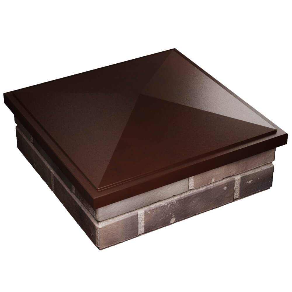 Колпак Zking БонаМоно Коричневый на столб 2х2 кирпича (515х515, 530х530мм) в Кисловодске фото