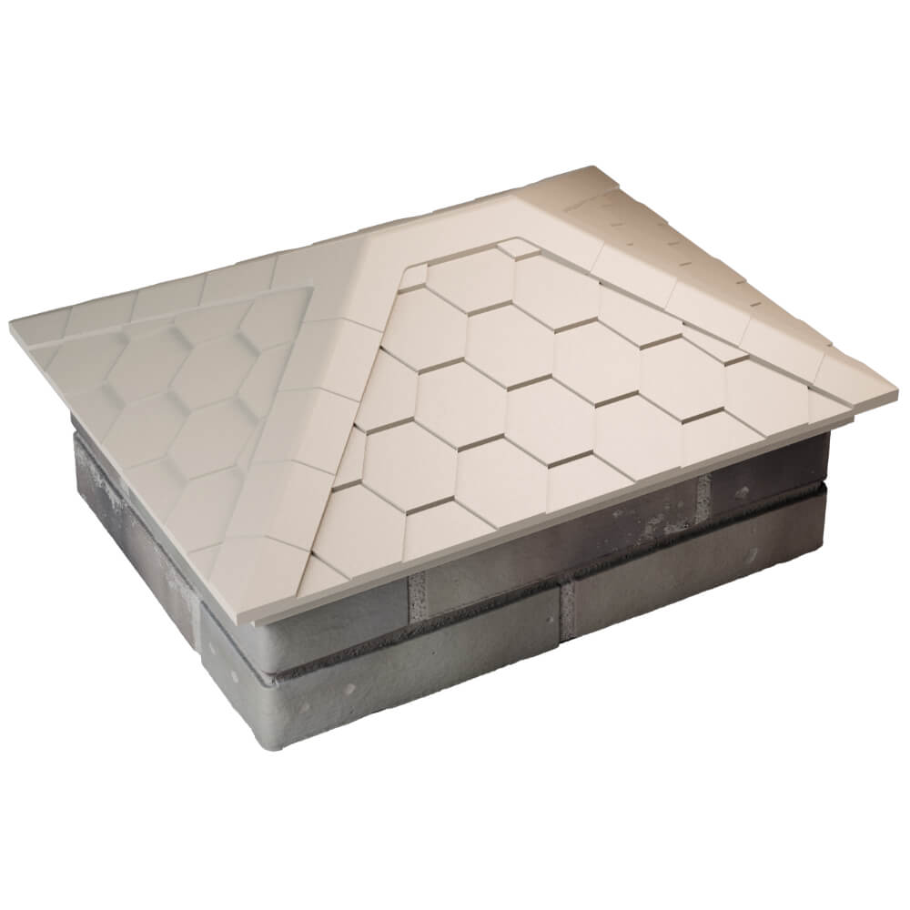 Колпак Zking Эверест Бежевый на столб 2х1.5 кирпича (520х390мм) Кисловодск фото