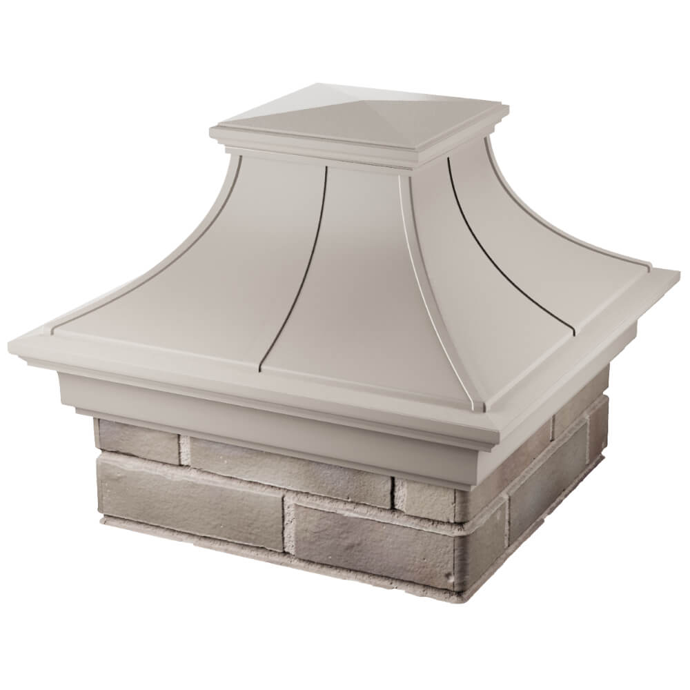 Колпак Zking Монблан Премиум Бежевый на столб 1.5х1.5 кирпича (385х385мм) в Кисловодске фото