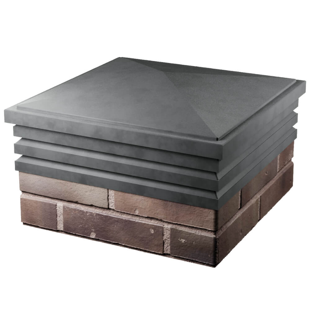 Колпак Zking Бона ХайТек Серый на столб 2х2 кирпича (513х513мм) в Кисловодске фото