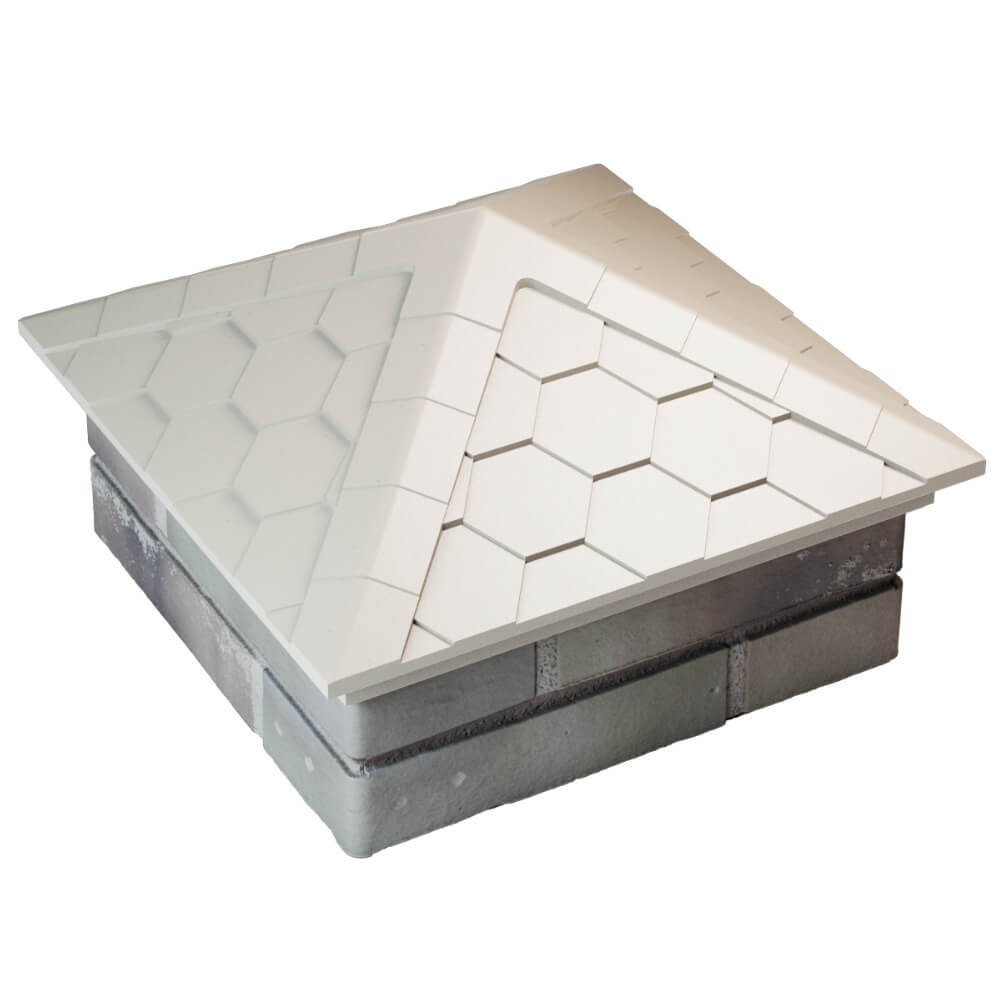 Колпак Zking Эверест Бежевый на столб 1.5х1.5 кирпича (390х390мм) в Кисловодске фото