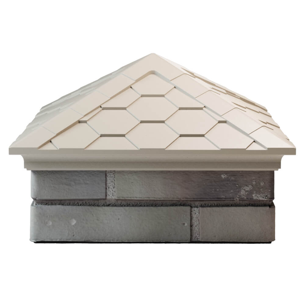 Колпак Zking Эверест Бежевый на столб 1.5х1.5 кирпича (390х390мм) Кисловодск фото