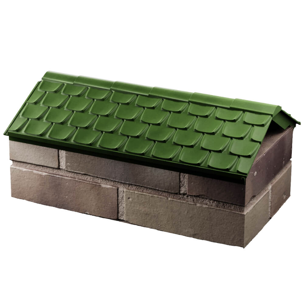 Парапет Zking Эльбрус Зеленый с посадкой на 1 кирпич (255мм) в Кисловодске фото