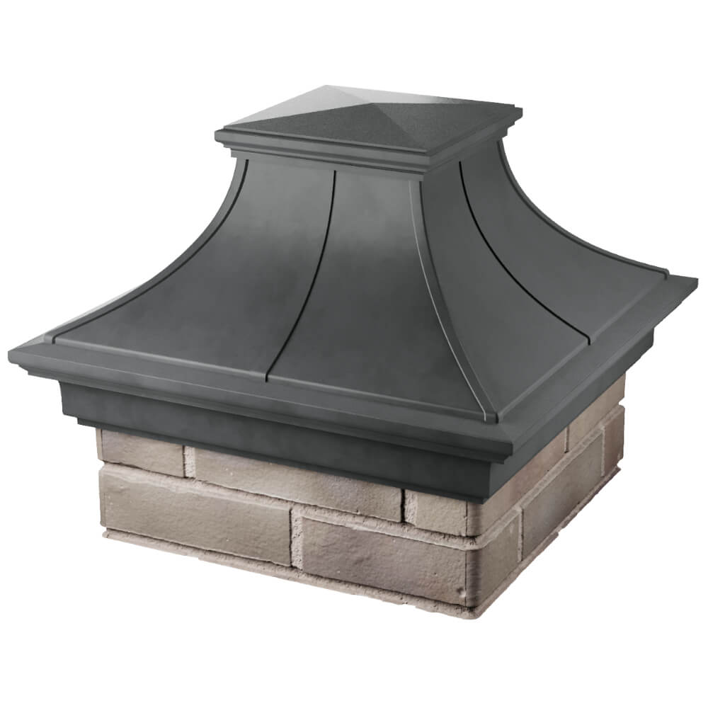 Колпак Zking Монблан Премиум Серый на столб 1.5х1.5 кирпича (385х385мм) в Кисловодске фото