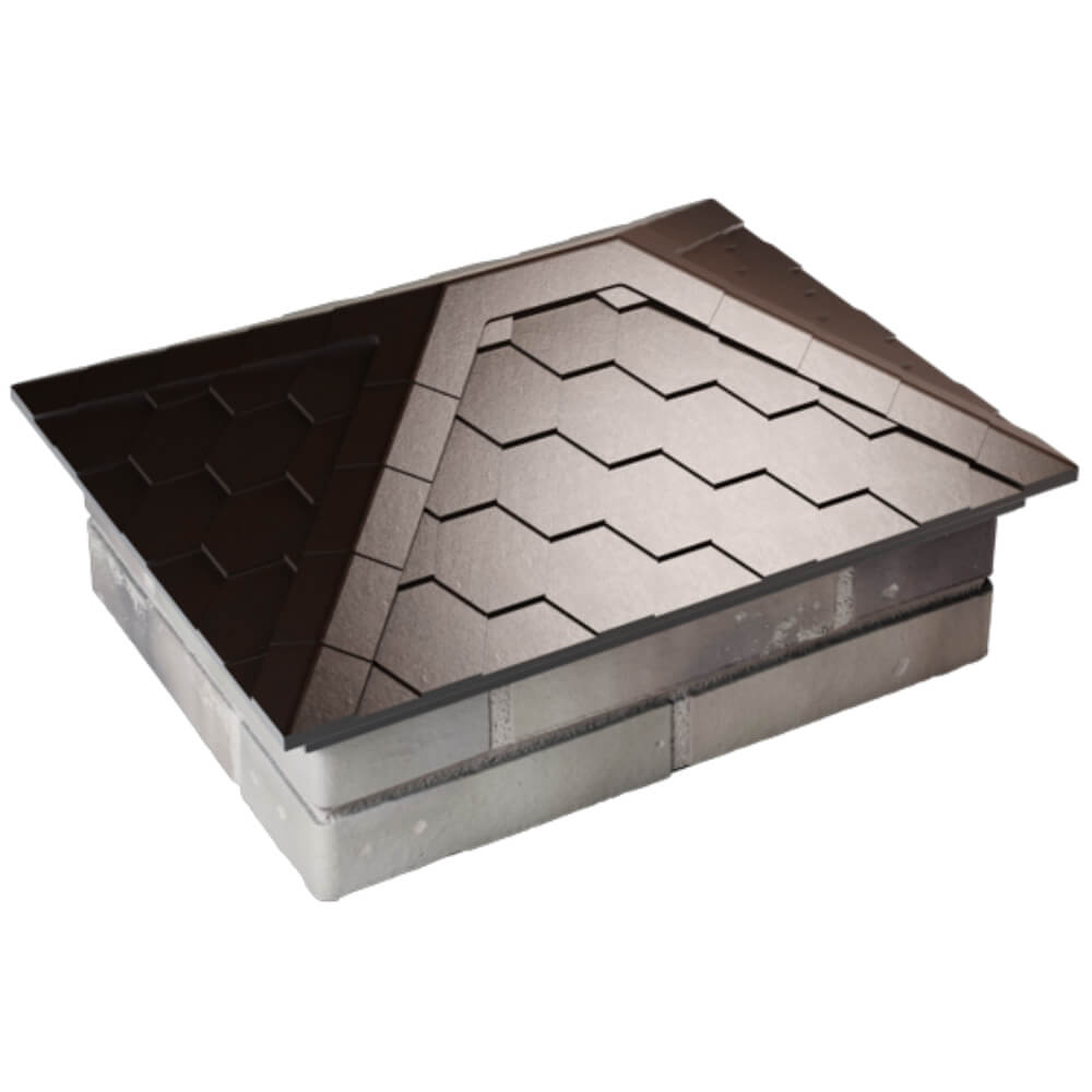 Колпак Zking Эверест Коричневый на столб 2х1.5 кирпича (520х390мм) Кисловодск фото