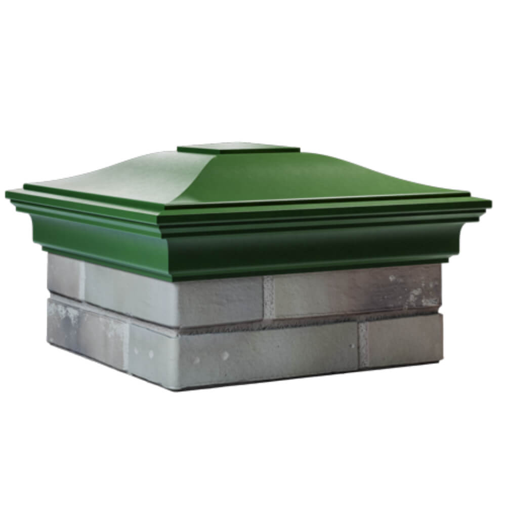 Колпак Zking Монблан Зеленый на столб 1.5х1.5 кирпича (385х385мм) в Кисловодске фото