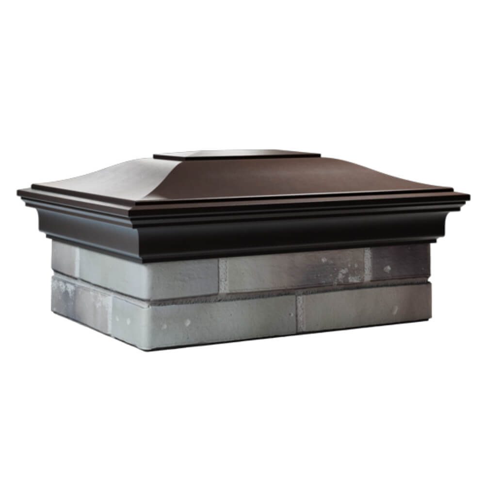 Колпак Zking Монблан Коричневый на столб 2х1.5 кирпича (515х385мм) в Кисловодске фото