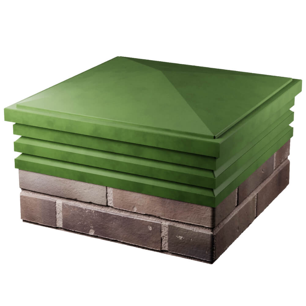 Колпак Zking Бона ХайТек Зеленый на столб 2х2 кирпича (513х513мм) в Кисловодске фото