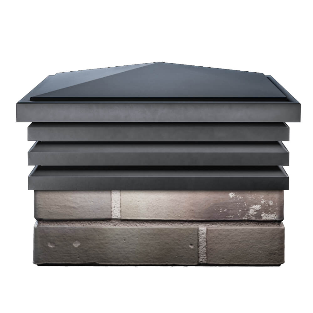 Колпак Zking Бона ХайТек Серый на столб 1.5х1.5 кирпича (385х385мм) Кисловодск фото