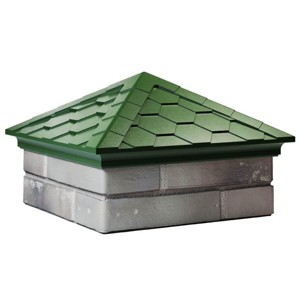 Колпак Zking Эверест Зеленый на столб 1.5х1.5 кирпича (390х390мм) в Кисловодске фото