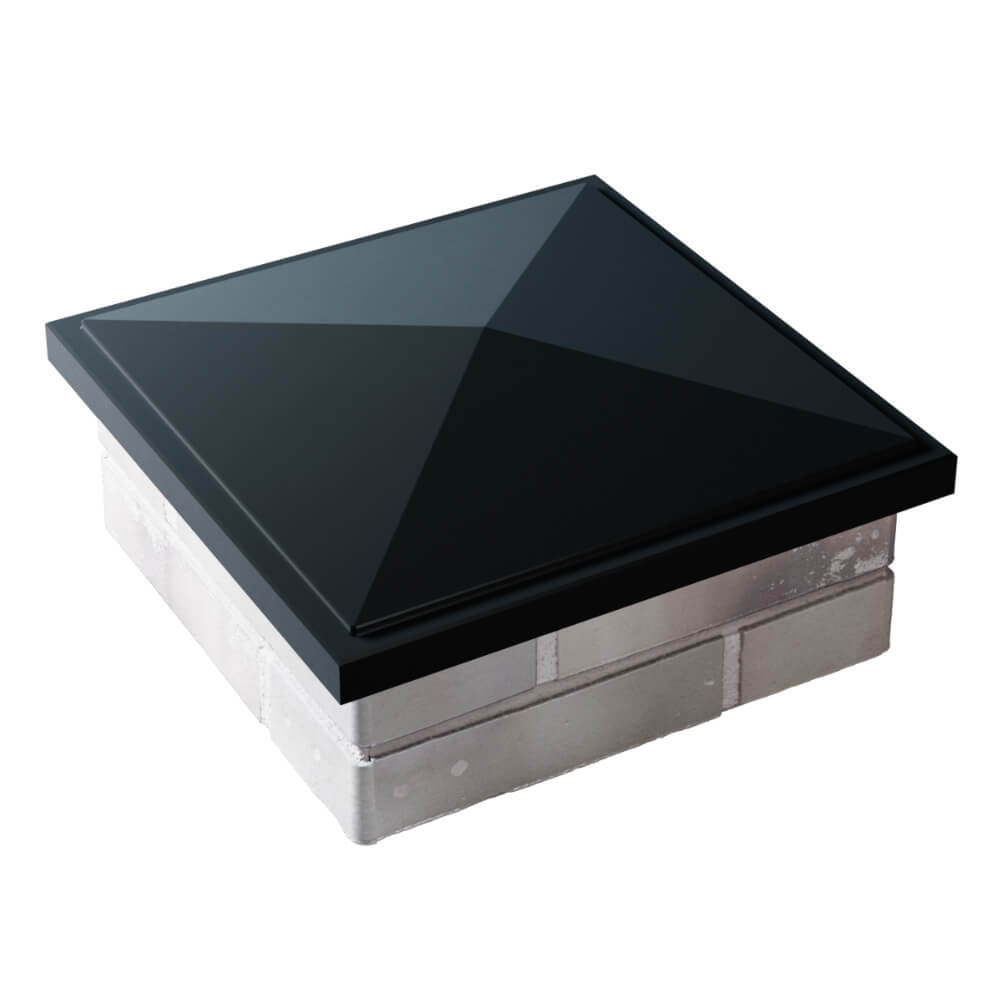 Колпак Zking БонаМоно Черный на столб 1.5х1.5 кирпича (385х385, 400х400мм) в Кисловодске фото