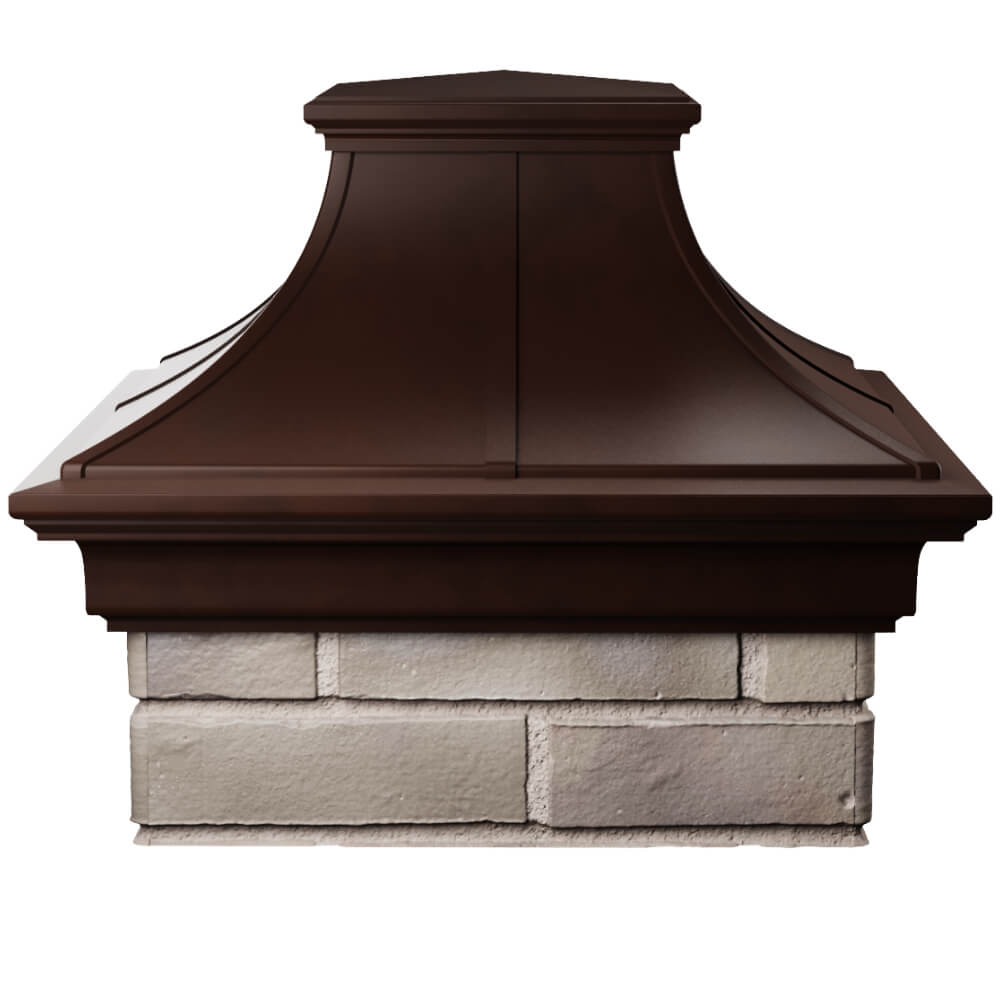 Колпак Zking Монблан Премиум Коричневый на столб 1.5х1.5 кирпича (385х385мм) Кисловодск фото