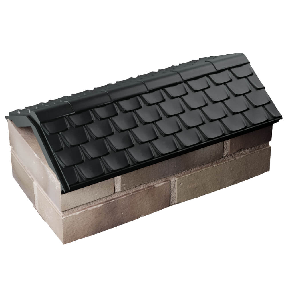 Парапет Zking Эльбрус Черный с посадкой на 1 кирпич (255мм) в Кисловодске фото