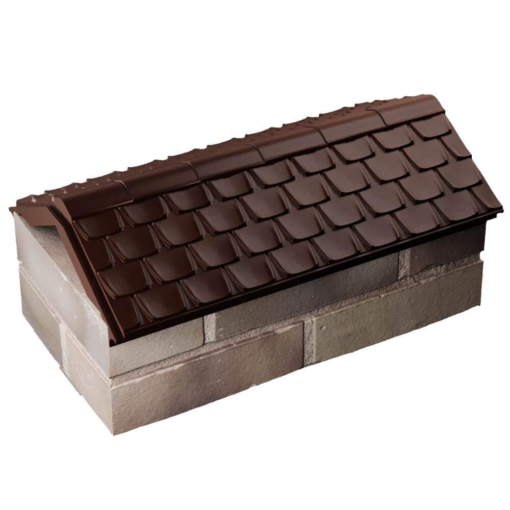 Парапет Zking Эльбрус Коричневый с посадкой на 1 кирпич (255мм) в Кисловодске фото