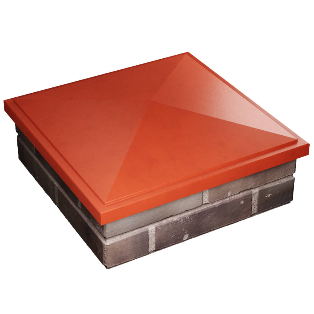 Колпак Zking БонаМоно Красный на столб 2х2 кирпича (515х515, 530х530мм) в Кисловодске фото