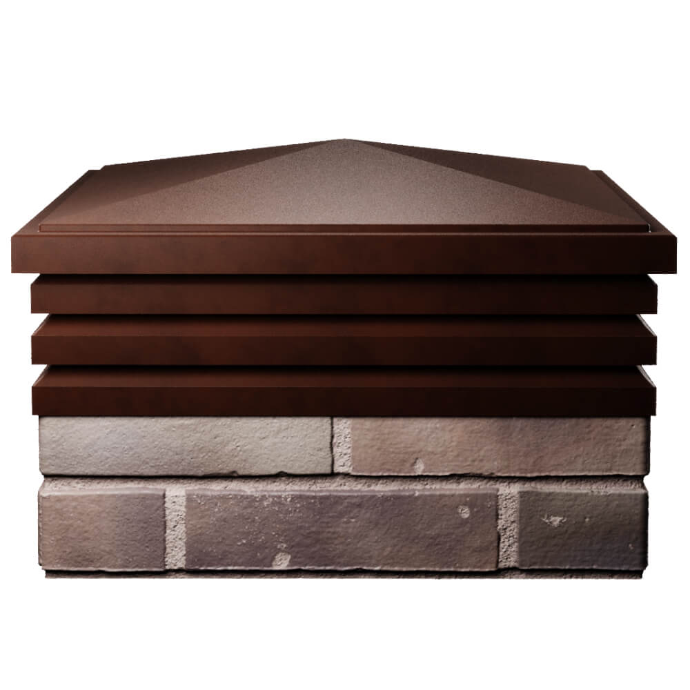 Колпак Zking Бона ХайТек Коричневый на столб 2х2 кирпича (513х513мм) Кисловодск фото
