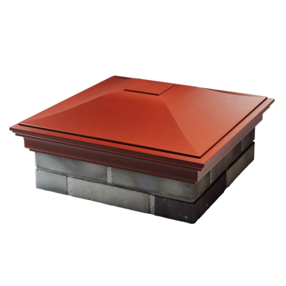 Колпак Zking Монблан Красный на столб 2х2 кирпича (515х515мм) в Кисловодске фото