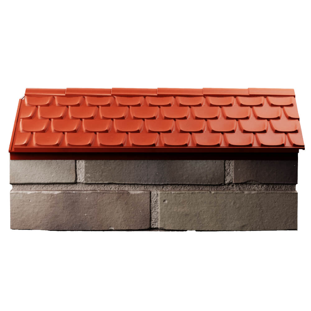 Парапет Zking Эльбрус Красный с посадкой на 1 кирпич (255мм) в Кисловодске фото