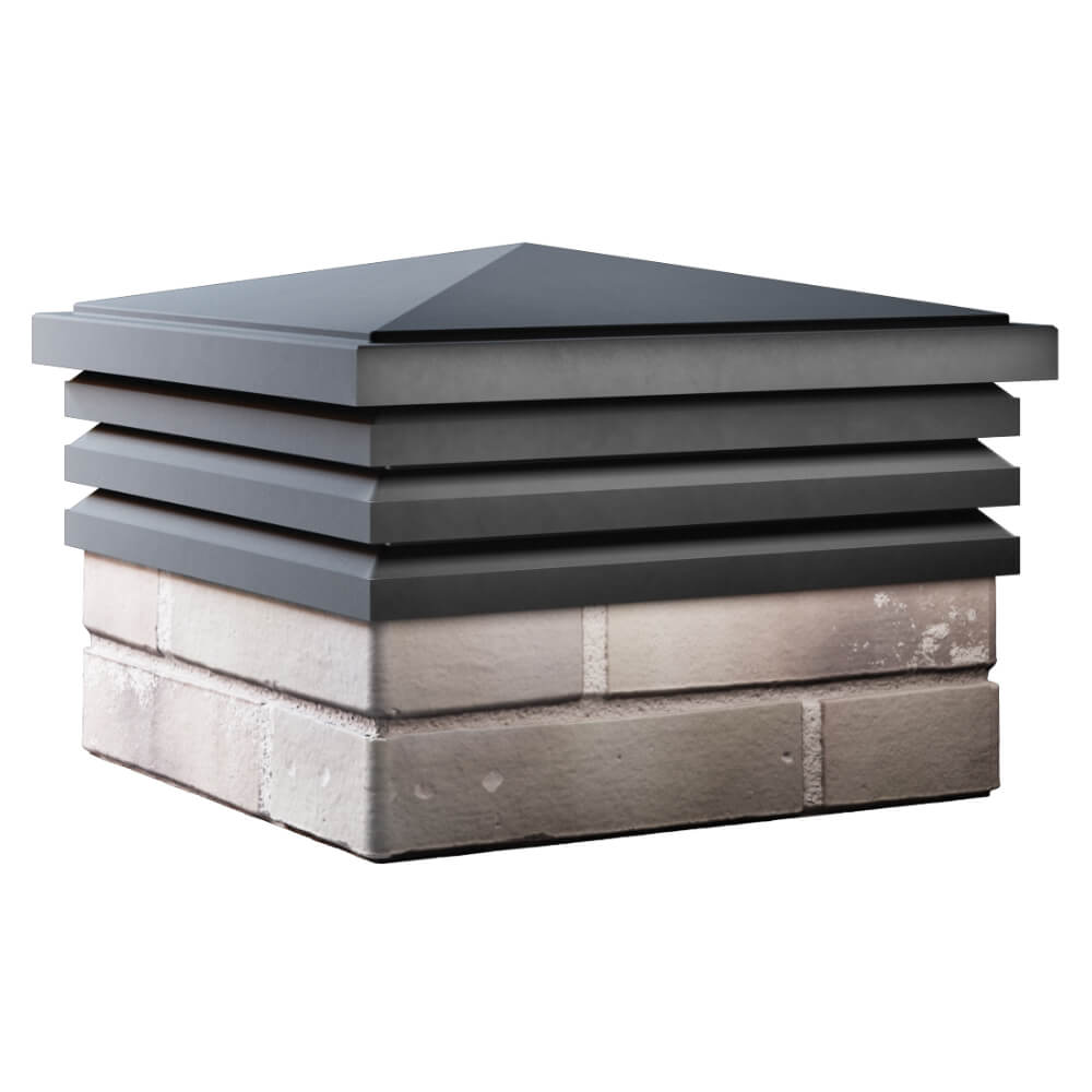 Колпак Zking Бона ХайТек Серый на столб 1.5х1.5 кирпича (385х385мм) в Кисловодске фото