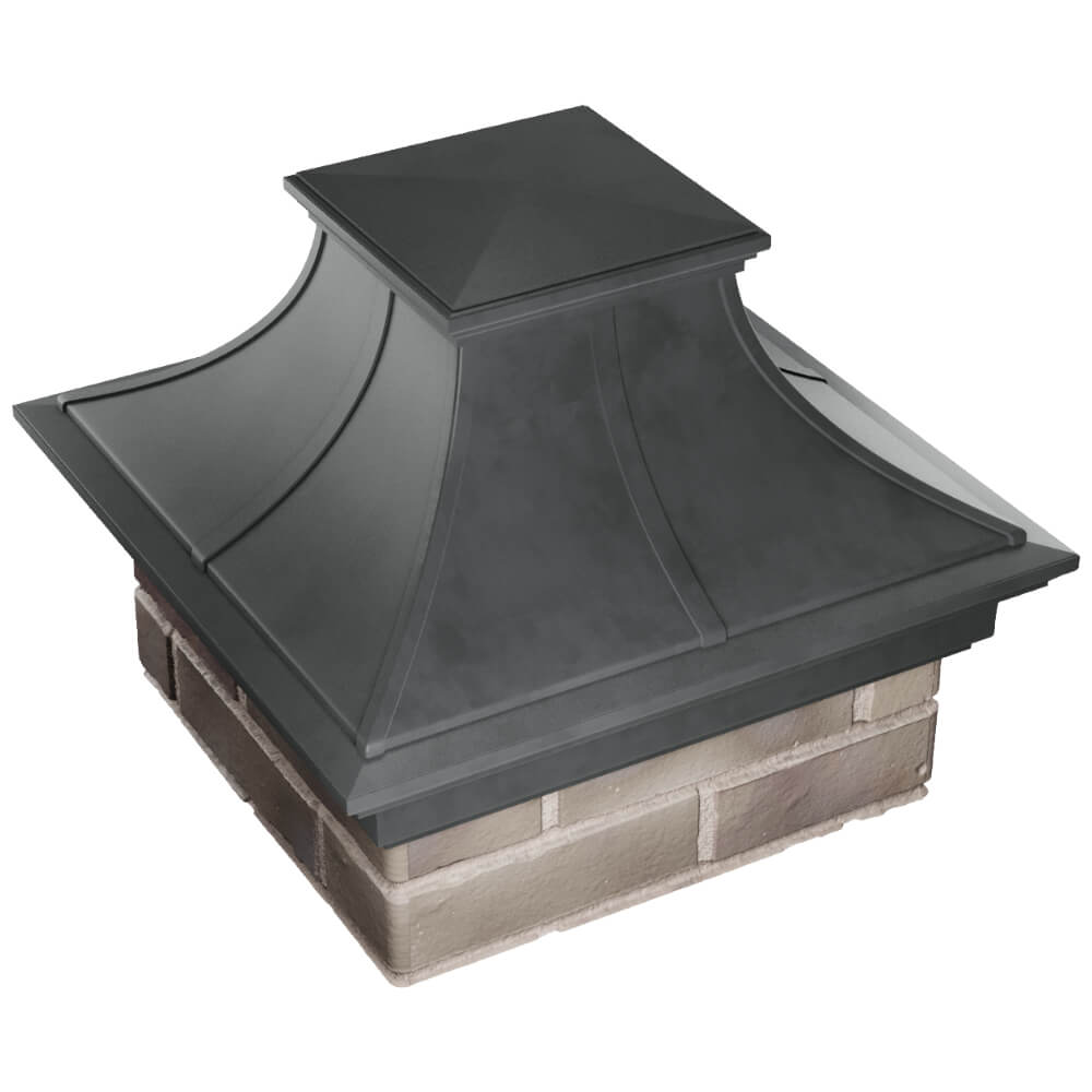 Колпак Zking Монблан Премиум Серый на столб 1.5х1.5 кирпича (385х385мм) в Кисловодске фото