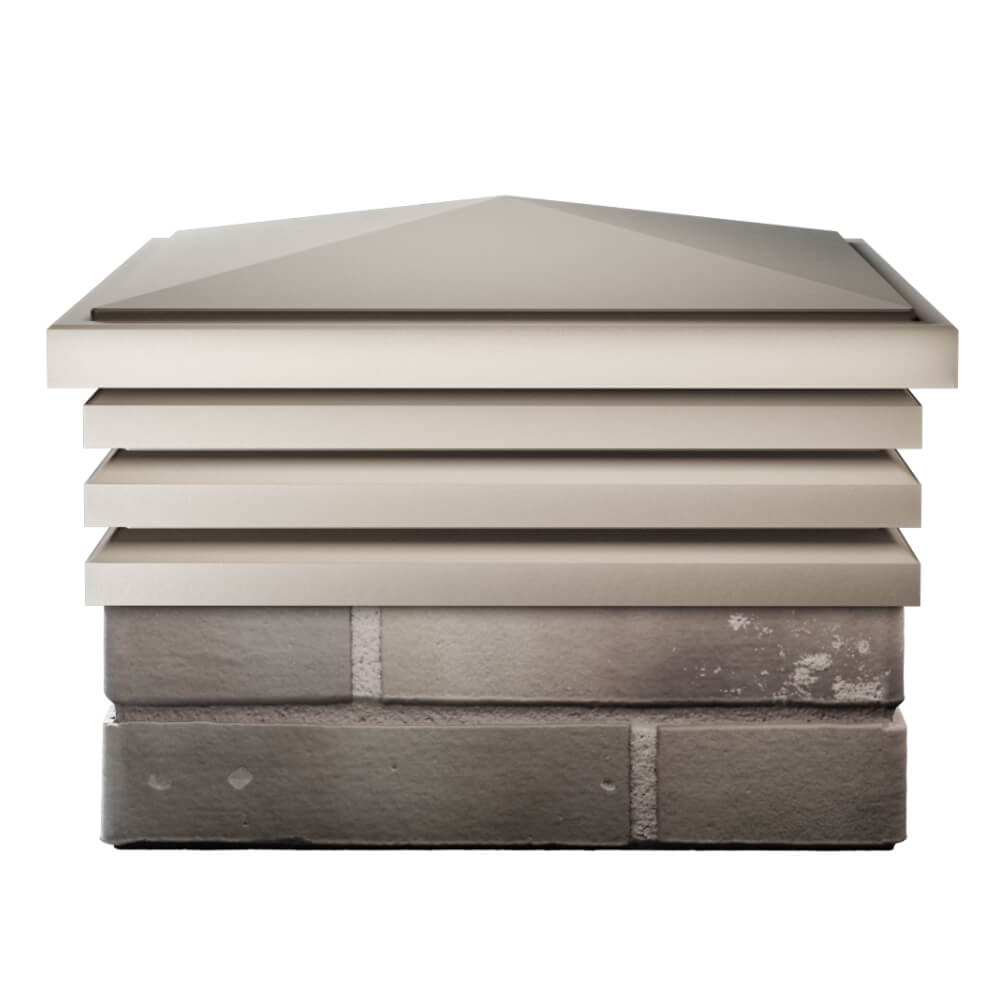 Колпак Zking Бона ХайТек Бежевый на столб 1.5х1.5 кирпича (385х385мм) Кисловодск фото