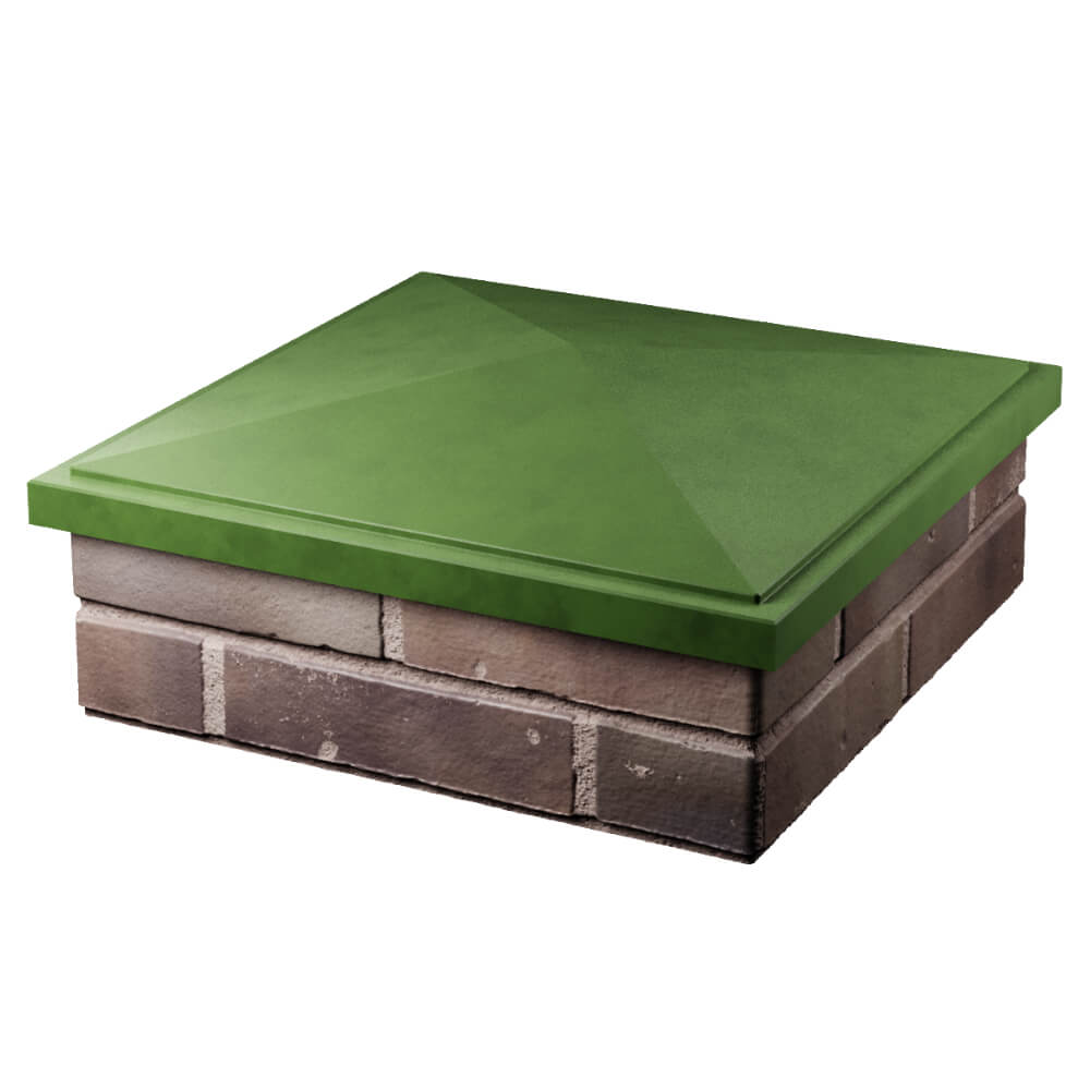 Колпак Zking БонаМоно Зеленый на столб 2х2 кирпича (515х515, 530х530мм) в Кисловодске фото