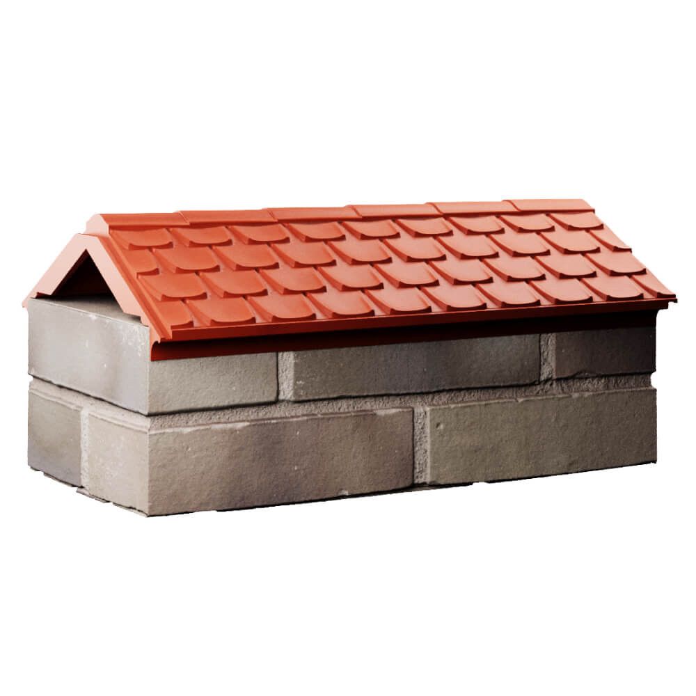Парапет Zking Эльбрус Красный с посадкой на 1 кирпич (255мм) Кисловодск фото