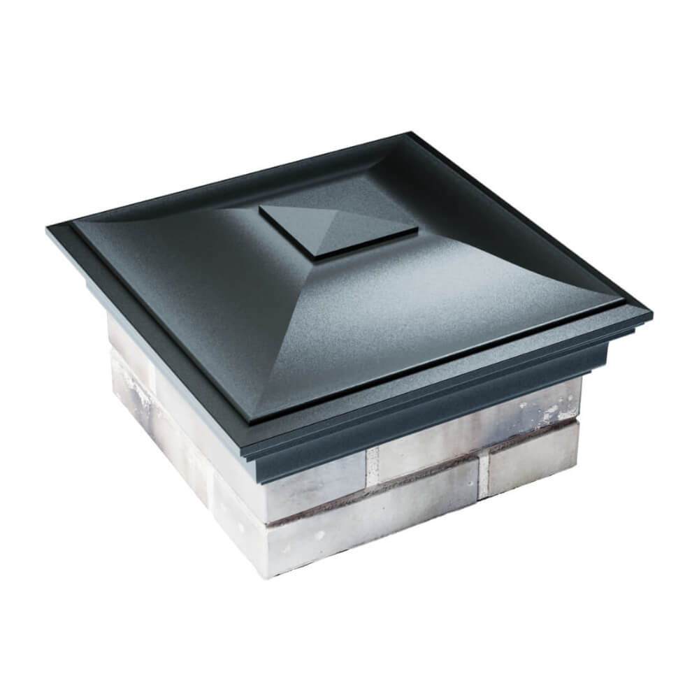 Колпак Zking Монблан Черный на столб 1.5х1.5 еврокирпича 0.7НФ (355х355мм) в Кисловодске фото