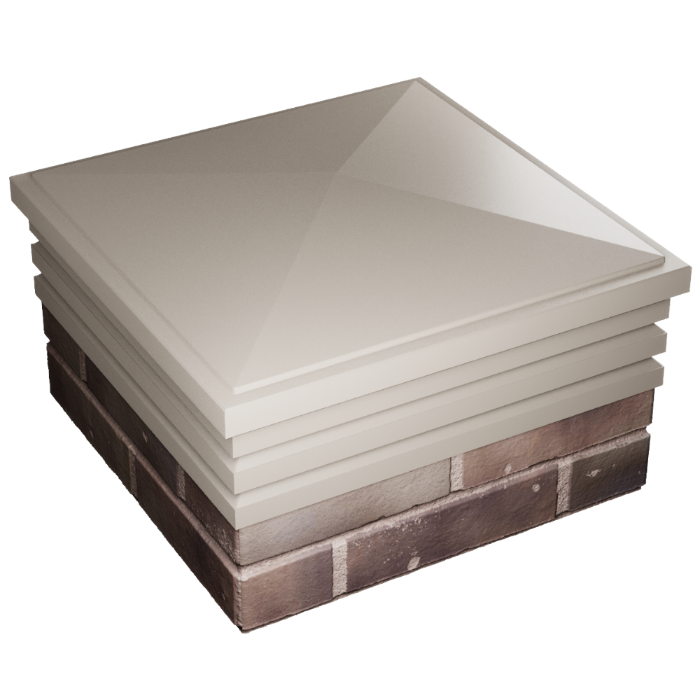 Колпак Zking Бона ХайТек Бежевый на столб 2х2 кирпича (513х513мм) в Кисловодске фото