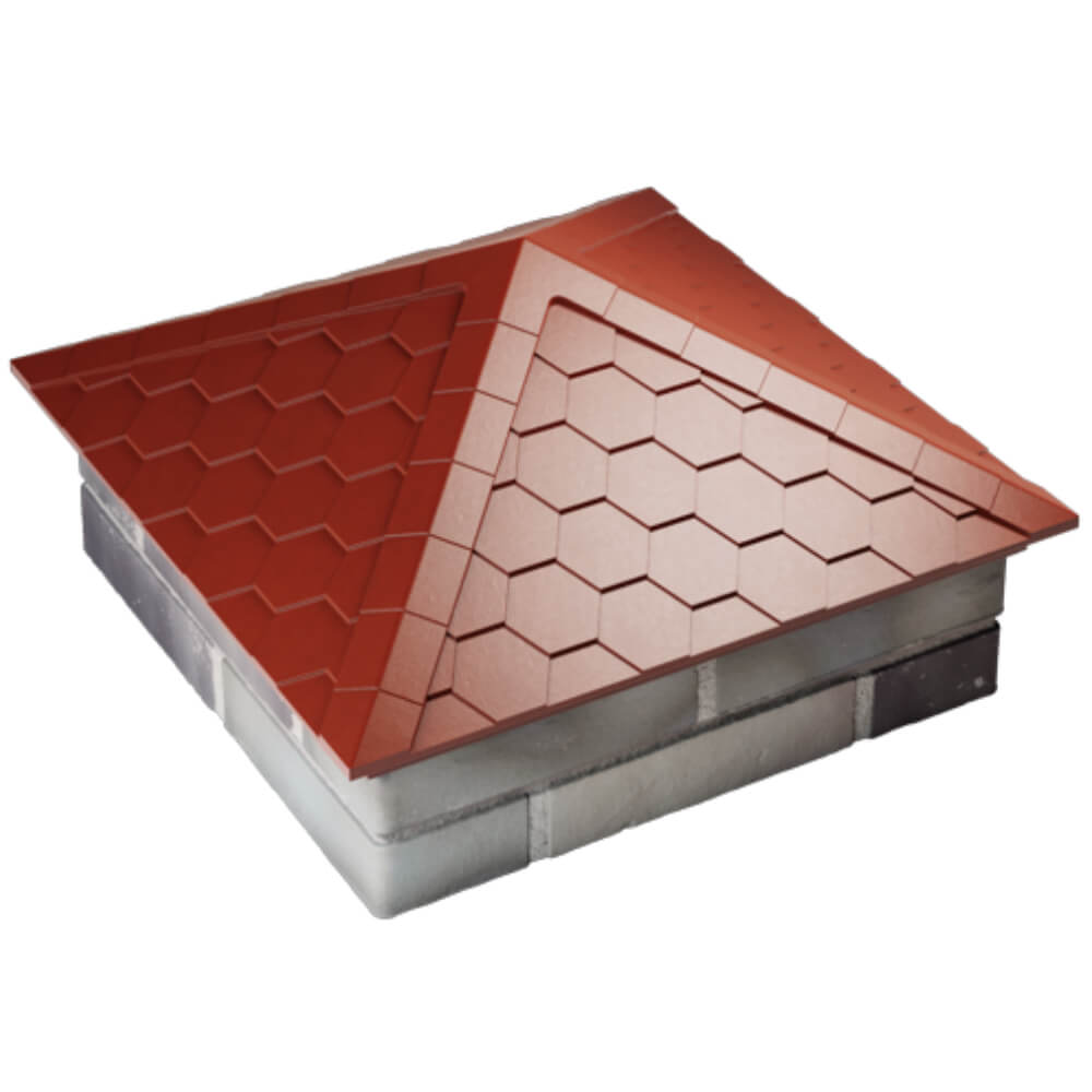 Колпак Zking Эверест Красный на столб 2х2 кирпича (535х535мм) Кисловодск фото