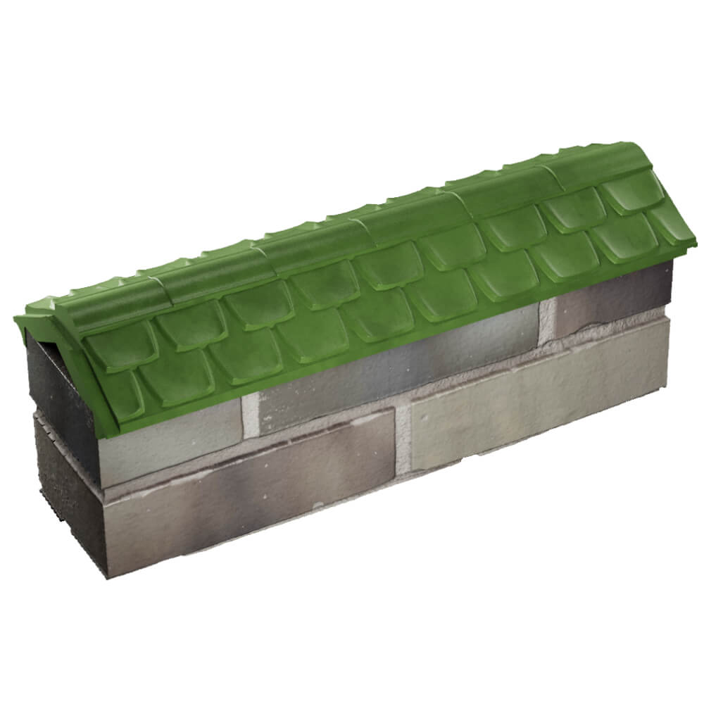 Парапет Zking Эльбрус Зеленый с посадкой на 0.5 кирпича (130мм) в Кисловодске фото
